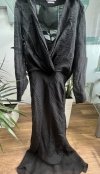 Długa Lekka Sukienka Maxi Edgy Aesthetic Black