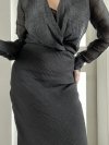 Długa Lekka Sukienka Maxi Edgy Aesthetic Black