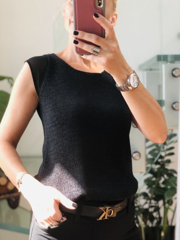 Bluzka Zara Knit Black