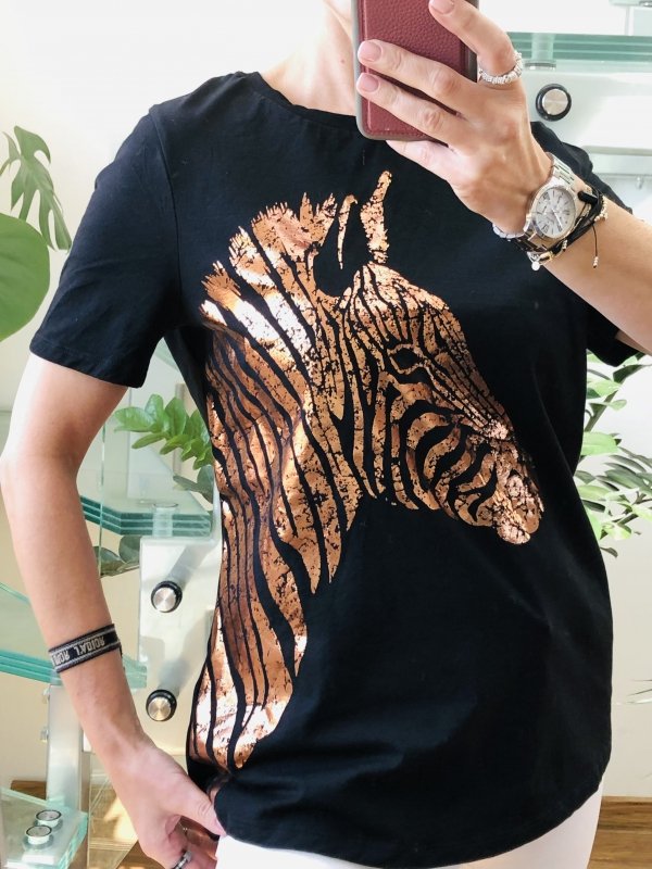 T-shirt Zebra Black