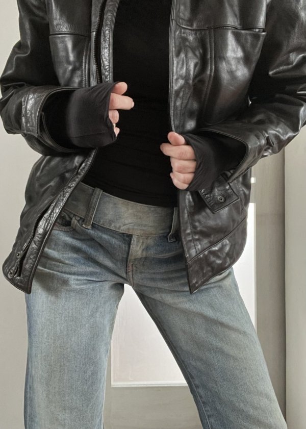 Skórzana Kurtka Leather Brown Vintage