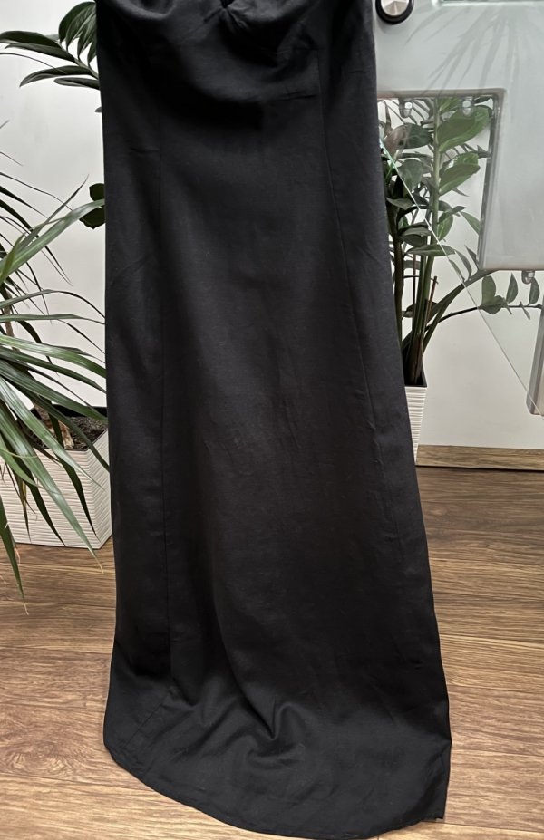 Długa Maxi Sukienka Reserved Len Lino Black