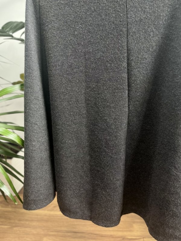 Szara spódnica Zara midi dzianina 