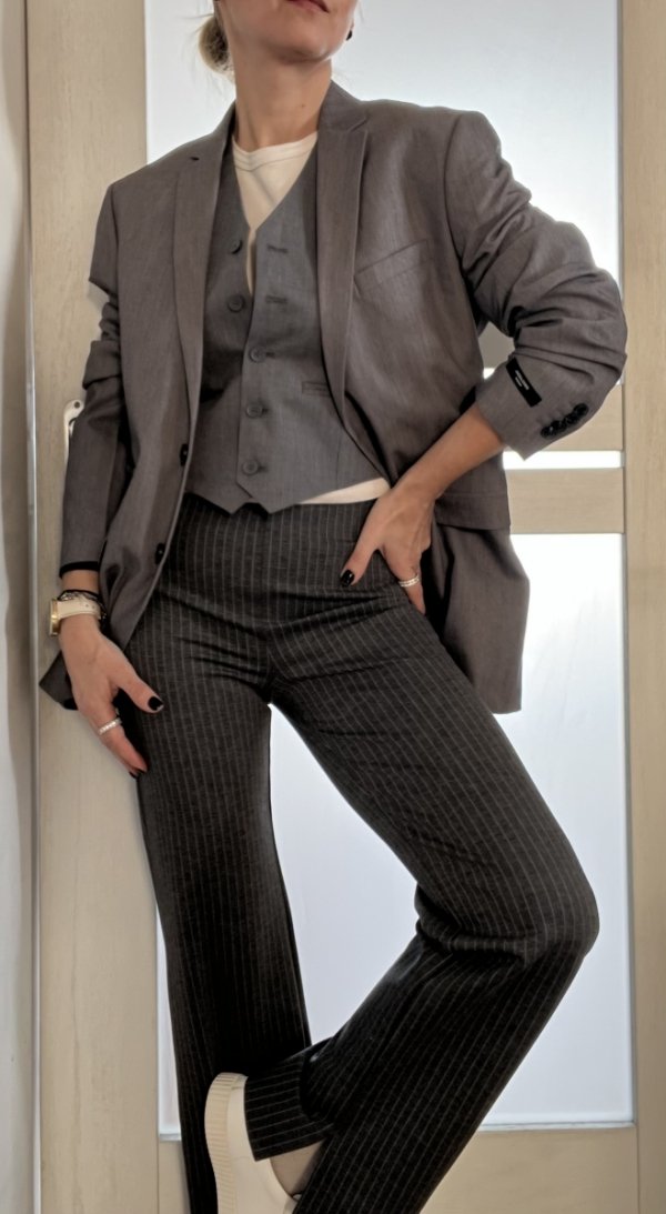 Spodnie Pasy Mango Rozcięcie Nogawka Bootcut