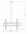 UCHWYT SUFITOWY DO TV LCD/LED AR-21L 23-60 85-114 cm 45KG ART
