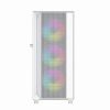 GEMBIRD OBUDOWA FORNAX 4000W MIDI-TOWER (2X USB 3.0, 1X USB 2.0, HD AUDIO, SZKLANY PANEL BOCZNY, PODŚWIETLENIE ARGB) BIAŁA