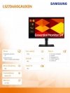Samsung Monitor 27 cali S40GD IPS 1920x1080 FHD 16:9 2xHDMI 1xDP 2xUSB-A 2.0 1xUSB-B 5ms 100Hz HAS+PIV płaski 3YOn-Site (LS27D40
