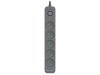 Listwa zasilająca antyprzepięciowa TRACER Power Line+ 3,0 m Graphite (5 gniazd)