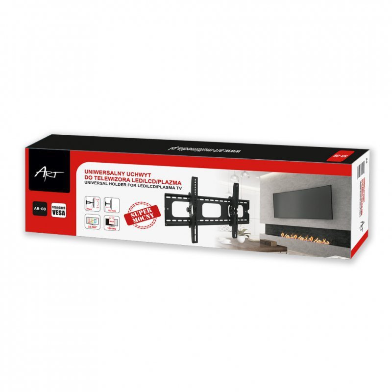 UCHWYT DO TV LCD/LED/PLAZMA 32-100&quot; 100KG AR-08 ART reg. w pionie