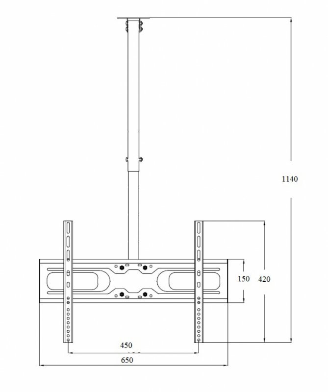 UCHWYT SUFITOWY DO TV LCD/LED AR-21L 23-60&quot; 85-114 cm 45KG ART