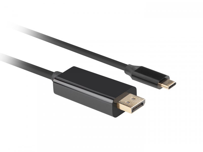 LANBERG KABEL USB-C(M)-&gt;DISPLAYPORT(M) 1M 4K 60HZ CZARNY CA-CMDP-10CU-0010-BK