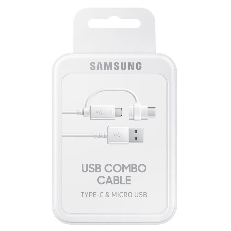 Samsung Combo Cable (Type-C & Micro USB), White