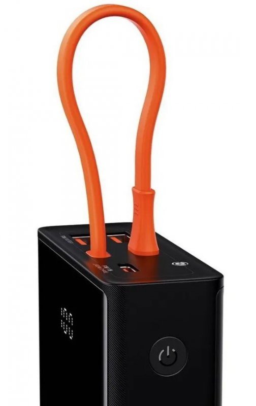 BASEUS POWERBANK ELF 20000MAH, PD, 2XUSB, USB-C + KABEL USB-C 65W (CZARNY)