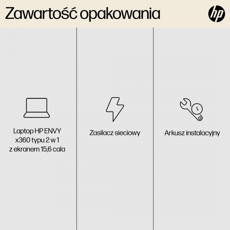 HP ENVY x360 15-fh0006nw Ryzen 5 7530U 15.6&quot;FHD Touch  IPS 250nits 16GB LPDDR4 SSD512 Radeon Integrated Graphics No ODD Win