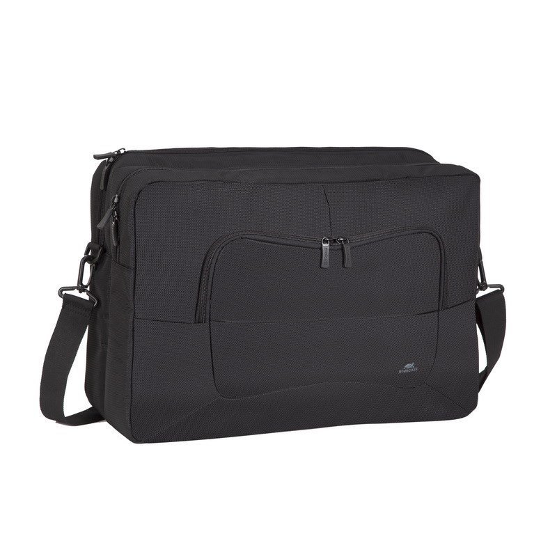 RIVACASE TORBA NA LAPTOP 17,3&quot; TEGEL, CZARNA, MATERIAŁ WODOODPORNY, KIESZENIE NA TABLET 10,1&quot;, SMARTFON, DOKUMENTY, AK