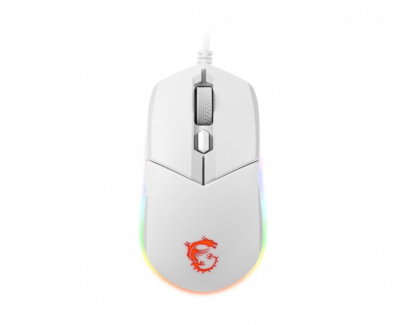 MSI CLUTCH GM11 WHITE myszka Oburęczny USB Typu-A Optyczny 5000 DPI
