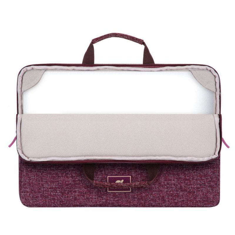 RIVACASE ETUI NA LAPTOP 13,3&quot; ANVIK, CZERWONY BURGUND, Z UCHWYTEM, Z MATERIAŁU WODOODPORNEGO