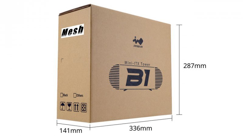 Obudowa InWin B1 MESH, zasilacz 200W GOLD w zestawie, Mini ITX