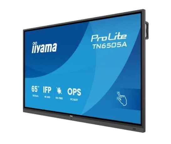 IIYAMA Monitor 65 cali TN6505A-B1AG IPS,4K,40pkt,500cd,nonOS,1200:1,5ms,    DeepContrast-IR+, 1xVGA,2xHDMI,DP,USB-C(PD65W),2xRJ4