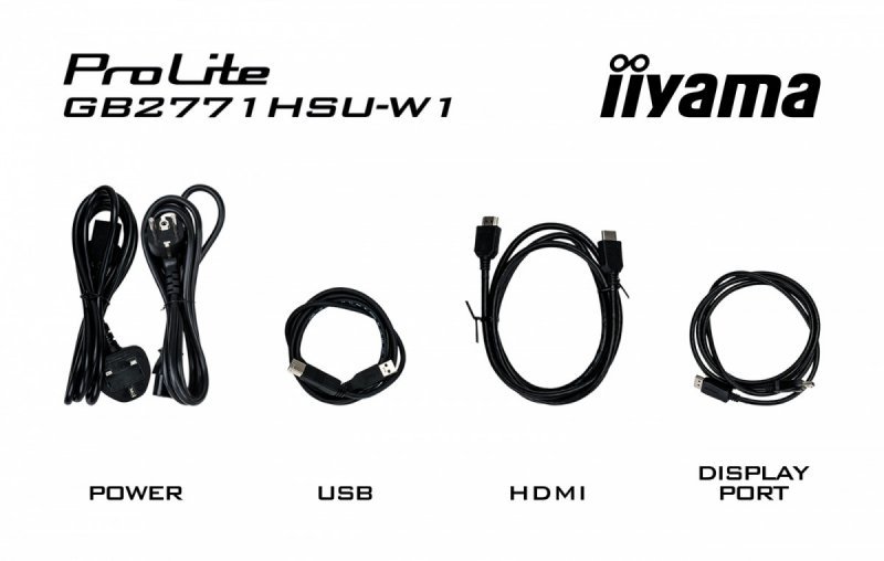 IIYAMA Monitor 27 cali GB2771HSU-W1 0.4ms,Fast IPS, HAS (150) PIVOT,        1xUSB 3.2, 1xUSB C, 240Hz, DP, 2xHDMI,Adaptive G-SYN