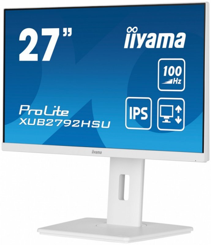 IIYAMA Monitor 27 cali ProLite XUB2792HSU-W6 IPS,HDMI,DP,100Hz,SLIM,4xUSB3.2,PIVOT,  HAS(150mm),2x2W