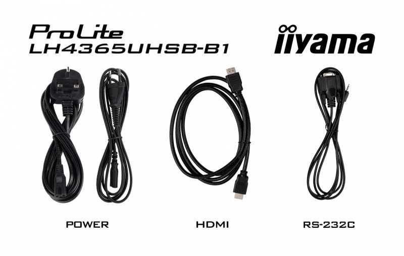 IIYAMA Monitor 43 cale LH4365UHSB-B1 24/7, IPS, ANDROID 11, 4K, 800cd, iiSignage2, SDM, 2x HDMI, DP, 2x USB,2x 10W, RJ45, WiFi, 