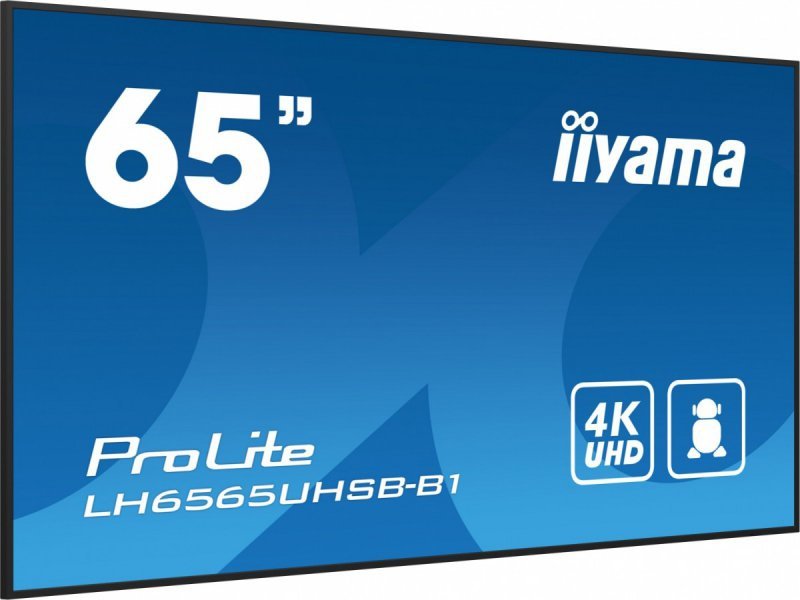 IIYAMA *IIYAMA 65&#39;LH6565UHSB-B1, 24/7,IPS,ANDROID.11,4K,800cd, iiSignage2, SDM, 2x HDMI, DP, 2x USB,2x 10W, RJ45, WiFi, 4/32