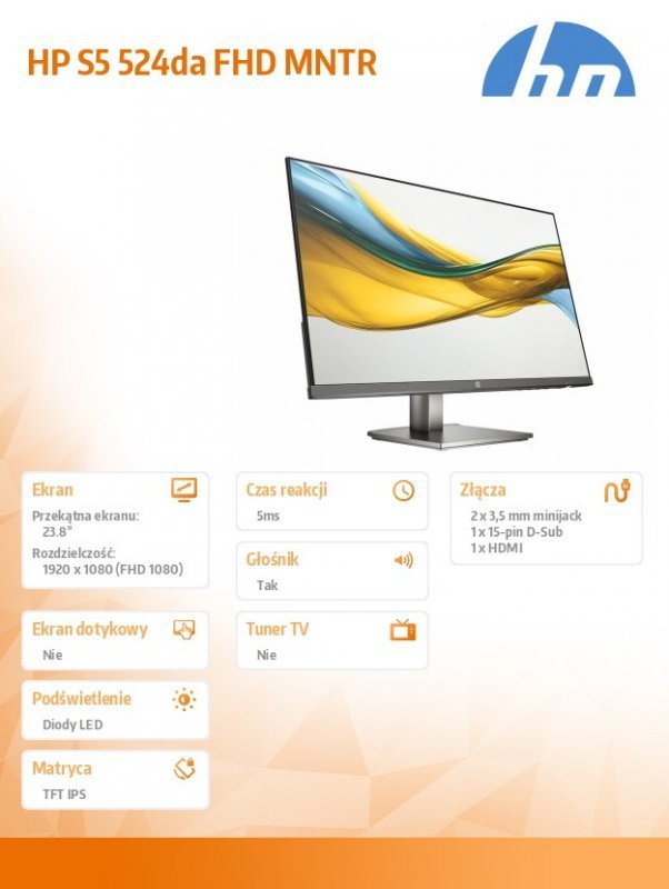 HP Inc. Monitor S5 524da FHD             B11W5AT#ABB