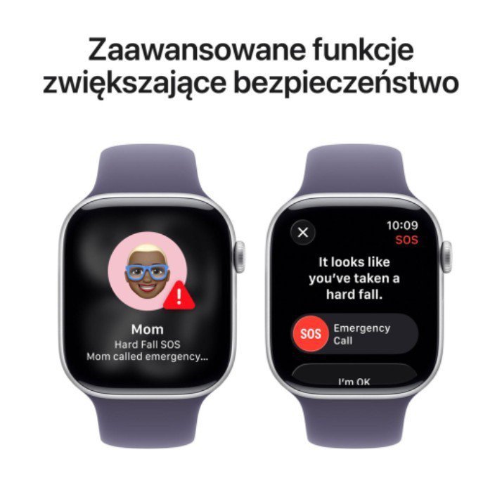 Apple Watch Series 11 GPS+Cellular koperta 42 mm z aluminium w kolorze srebrnym, pasek sportowy w kolorze mlecznego fioletu - ro