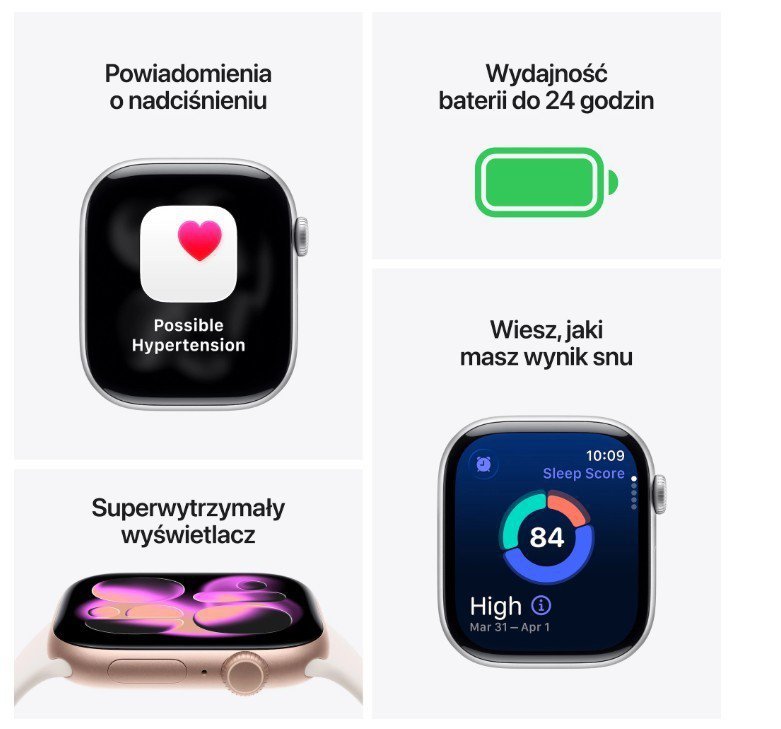 Apple Watch Series 11 GPS + Cellular, koperta 42 mm z tytanu w kolorze złotym, bransoleta mediolańska w kolorze złotym