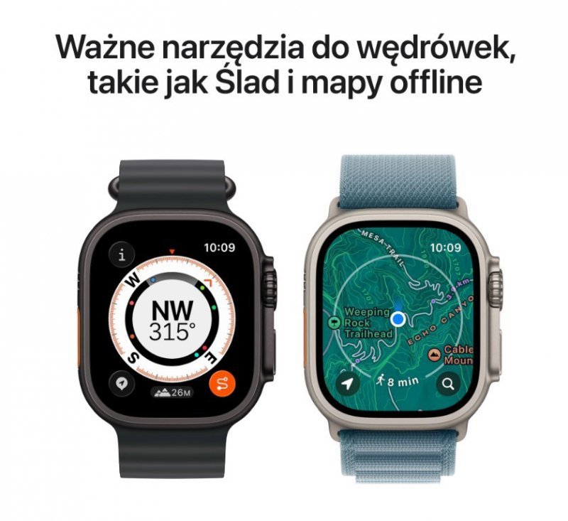 Apple Watch Ultra 3 GPS + Cellular, koperta 49 mm z tytanu w kolorze czarnym, bransoleta mediolańska z tytanu w kolorze czarnym 