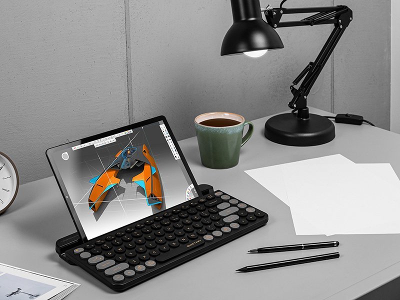 Klawiatura A4TECH  FSTYLER FBK30 Blackcurrant 2.4GHz+BT (Silent)