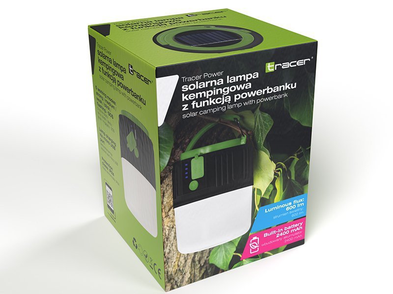 Solarna lampa kempingowa z funkcją powerbanku TRACER POWER
