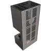 Kominek powietrzny  FLOKI prawy 8 kW Ø 160 w zabudowie modułowej INDIAN BLACK