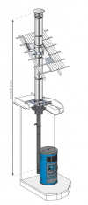 STARTINOX/DUALINOX Ø80mm - podłączenie jednościenne / komin izolowany wewnątrz budynku - piec na pellet
