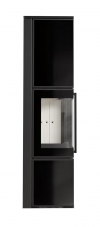 PIEC STALOWY KOZA TORA/L 8 kW czarny panel szklany