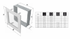 KRATKA kominkowa galwaniczna 17x17 rustykalna z żaluzją