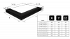 Kratka kominkowa LUFT SF narożny prawy czarny 40x60x9