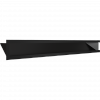 Kratka kominkowa LUFT SF narożny lewy czarny 80x40x9