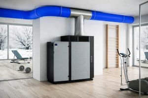 Piec na pellet ARIA 50 kW - nagrzewnica