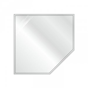 Podstawa szklana pod piec wolnostojący pięciokątna-narożna 1100x1100x6mm