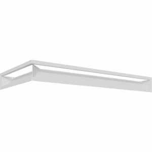 Kratka kominkowa LUFT SF narożny prawy biały 40x80x9