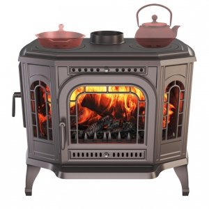 Piec wolnostojący KAWMET P7 (10,7 kW) CookTop LB ECO