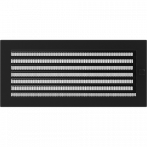 KRATKA kominkowa 17x37 czarna z żaluzją