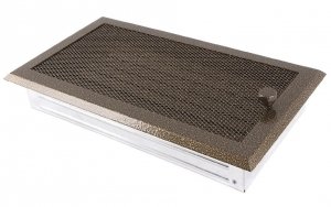 Kratka kominkowa 16x32cm z żaluzją stare złoto