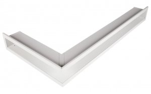 Kratka kominkowa OTWARTA narożna lewa 80x40x6cm biała