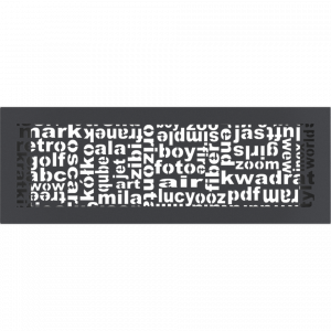 KRATKA kominkowa ABC grafitowa 17x49