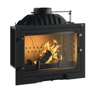 Wkład kominkowy żeliwny INVICTA 700 MILOS ECO z szybrem, doprowadzenie powietrza