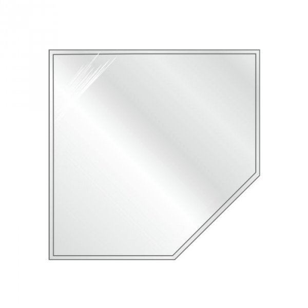 Podstawa szklana pod piec wolnostojący pięciokątna-narożna 1100x1100x6mm