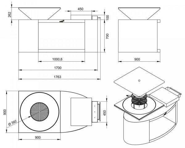 Palenisko-grill ogrodowy Artiss G3 corten